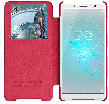 کیف چرمی نیلکین سونی Nillkin Qin Leather Case Sony Xperia XZ2 Compact