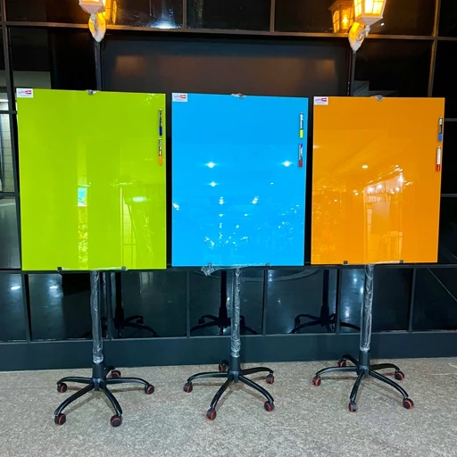 خرید وایت برد شیشه ای رنگی