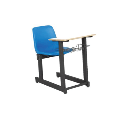 نیمکت آموزشی تک نفره متصل LX با جاکتابی مدل TS401A (استاتیک مشکی)