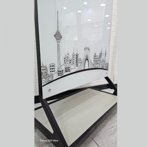تابلو وایت برد شیشه ای  برند برتر اندازه 100 × 200