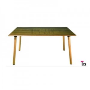 میز 4 پایه چوبی استوانه ای 80*120 وکیوم 16 میل TR-505-16