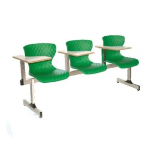 نیمکت آموزشی دیاموند سه نفره با جا کتابی قید دار بنیزان(آبکاری) B209A