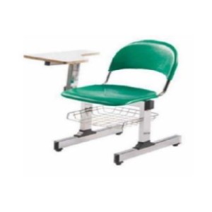 نیمکت آموزشی متال پلاست تک نفره با جا کتابی قید دار بنیزان (استاتیک) مدل 107AS
