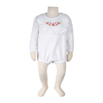 بادی آستین بلند گلدوزی سفید