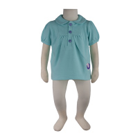 بلوز يقه ب ب برشدار جودون فیروزه ای