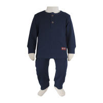 بلوز و شلوار قاپکدار کبریتی سرمه ای