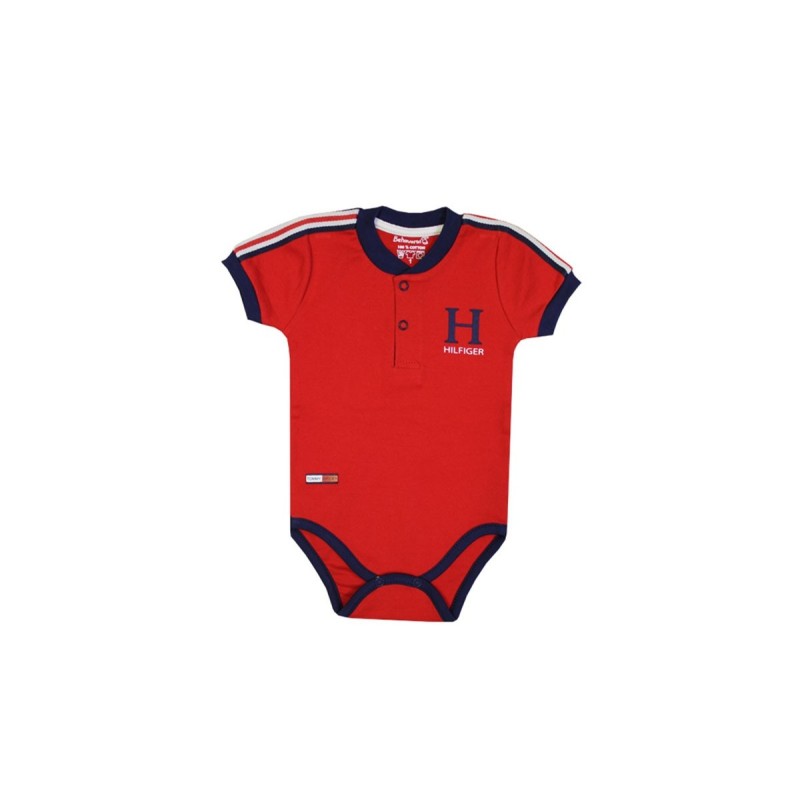 بادی آستین کوتاه نوزادی پسرانه به آوران مدل تامی