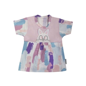 بلوز آستین کوتاه نوزادی دخترانه به آوران مدل رنگین کمان