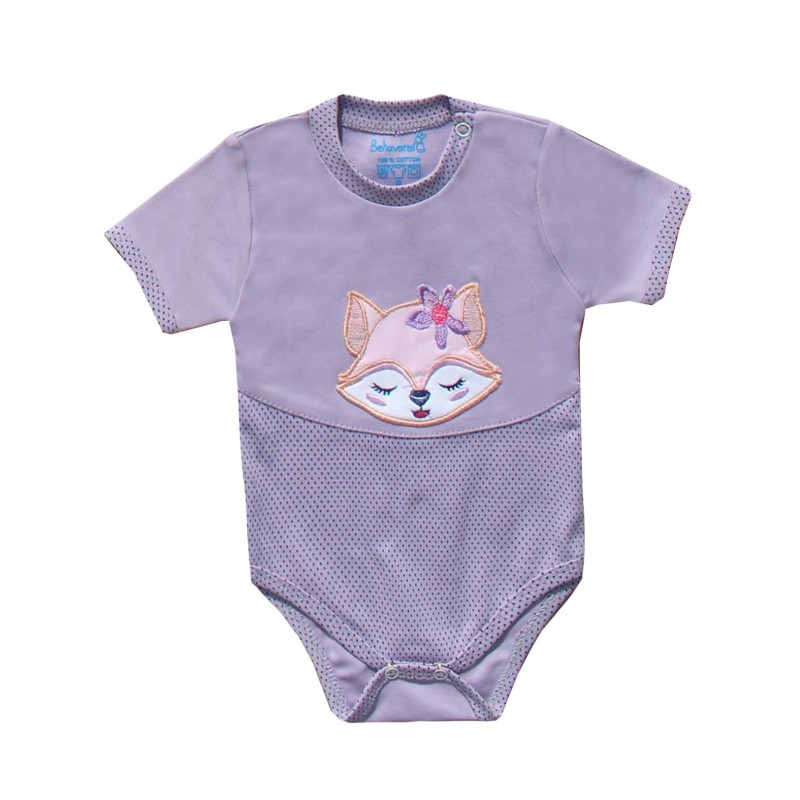 بادی آستین کوتاه نوزادی دخترانه به آوران مدل تی تی