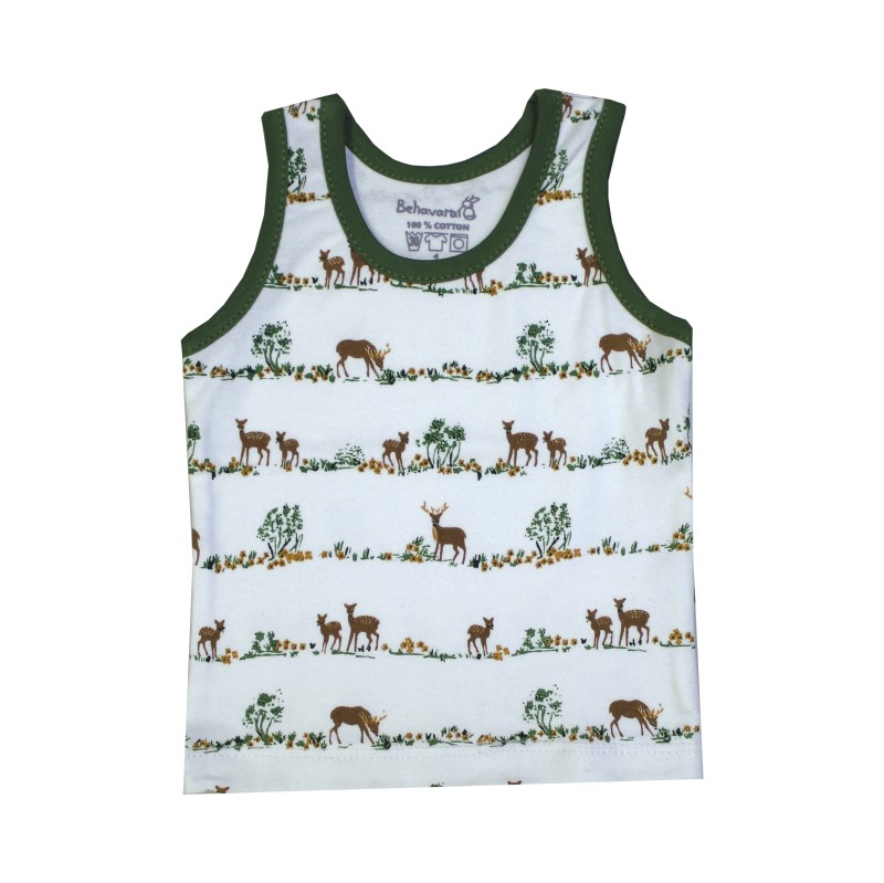 زیرپوش نوزادی رکابی پسرانه به آوران مدل گوزن