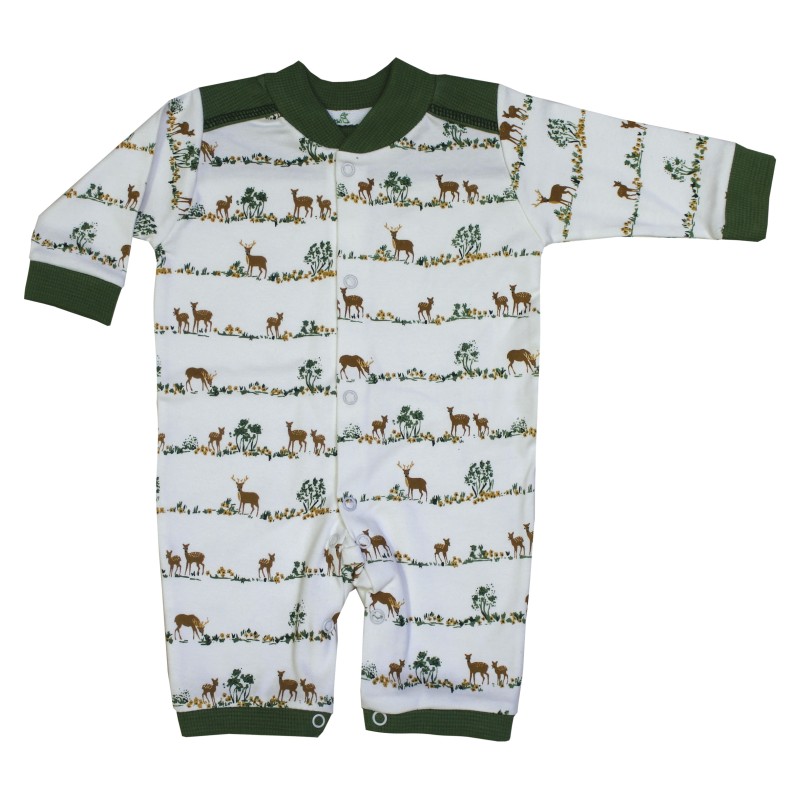 لباس سرهمی نوزاد پسرانه به آوران مدل گوزن