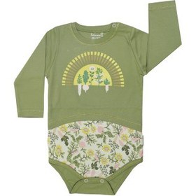 بادی آستین بلند نوزادی دخترانه به آوران مدل دلژین