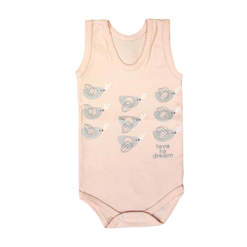 بادی رکابی نوزادی دخترانه به آوران مدل پرنده