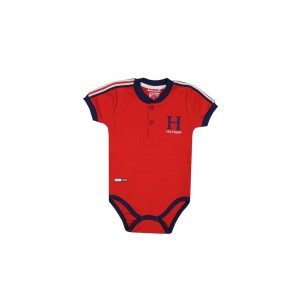 بادی آستین کوتاه نوزادی پسرانه به آوران مدل تامی