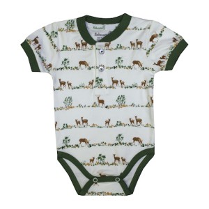 بادی آستین کوتاه نوزادی پسرانه به آوران مدل گوزن