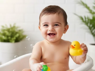 لیف و اسباب‌بازی حمام نوزاد: ترکیبی از لطافت و سرگرمی