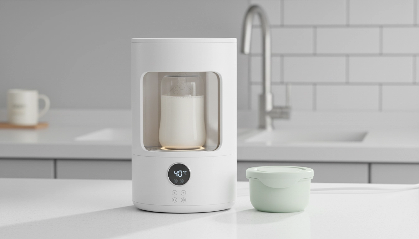 گرم‌کننده شیشه شیر چندکاره با پنل کنترلی دیجیتال و قابلیت گرم کردن غذای کودک