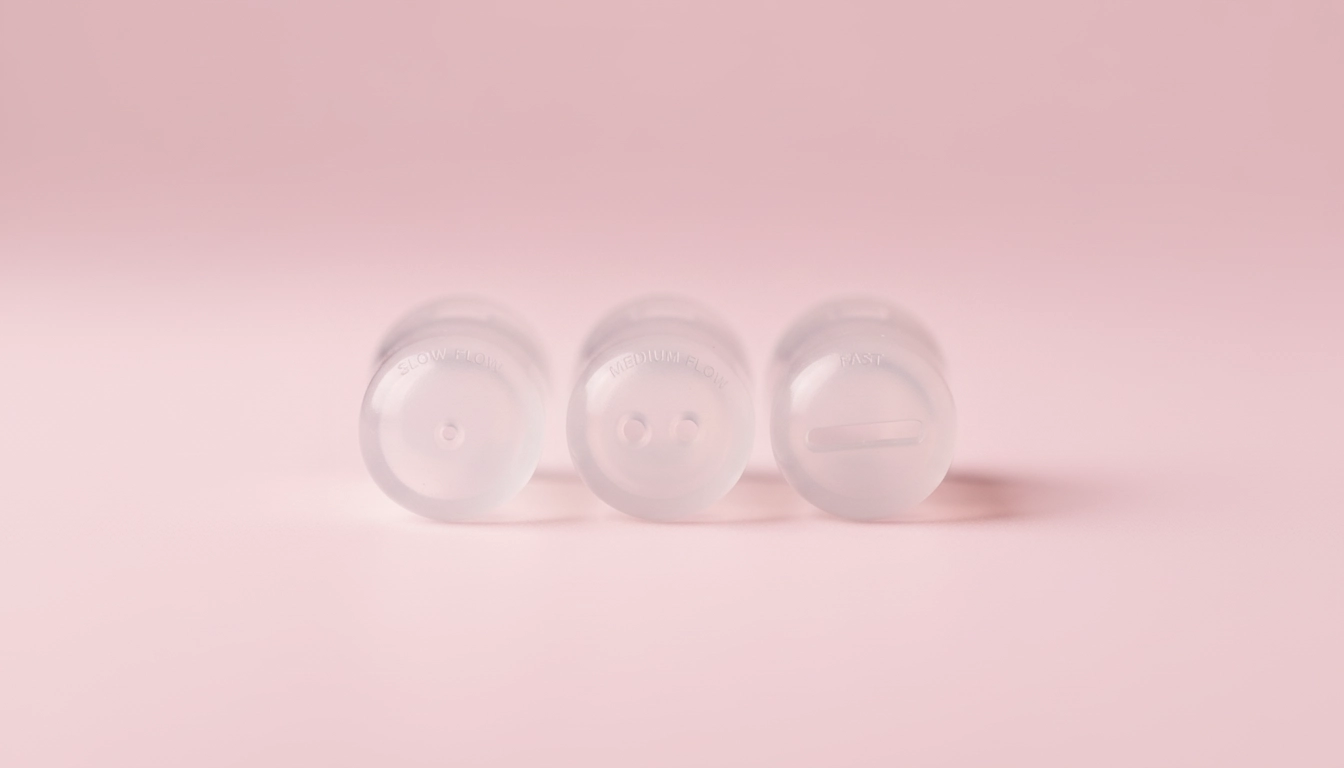 انواع سرشیشه نوزاد با جریانهای آهسته، متوسط و سریع متناسب با سن