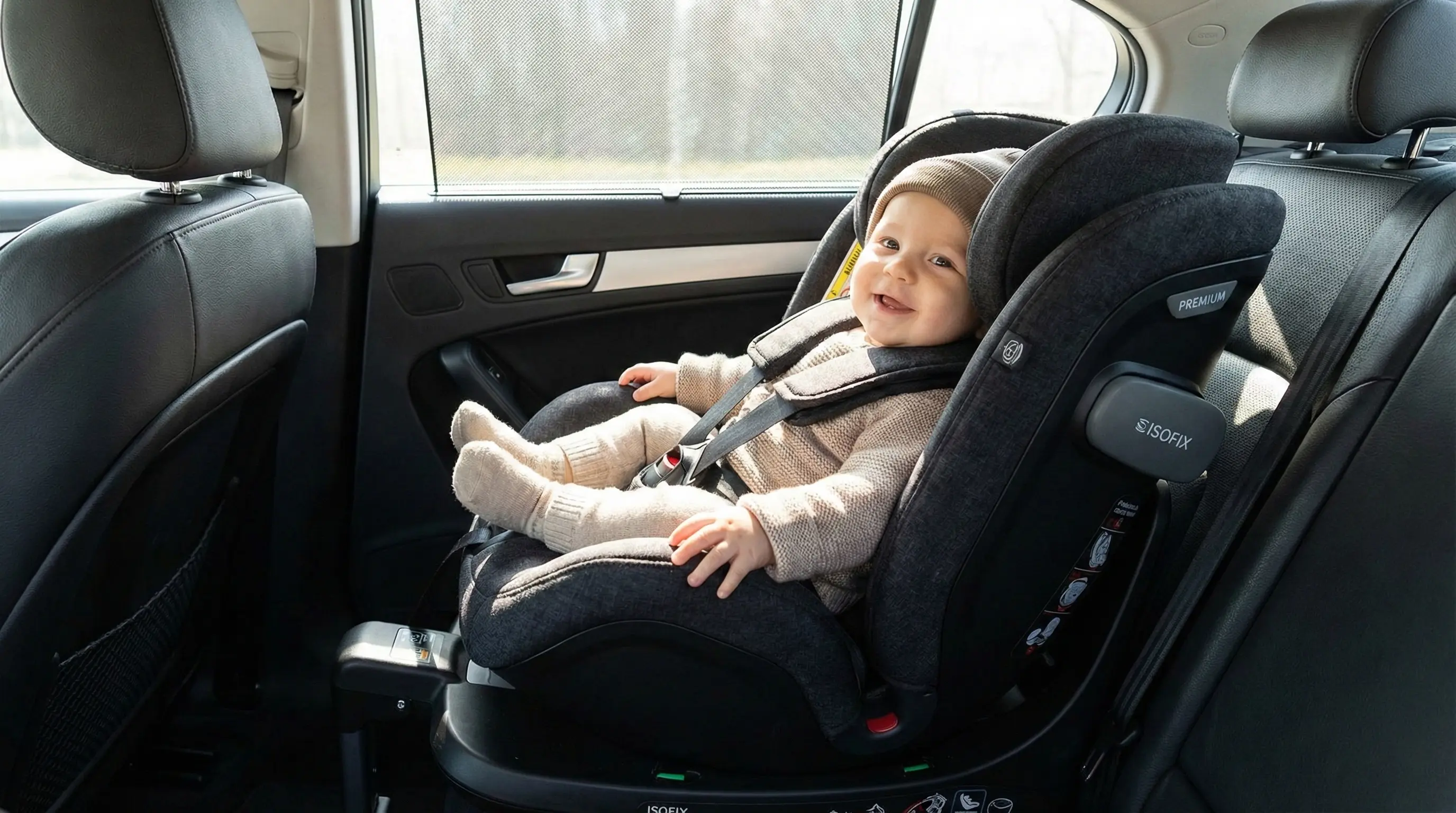 صندلی ماشین کودک ایزوفیکس دار با نصب ایمن در خودرو