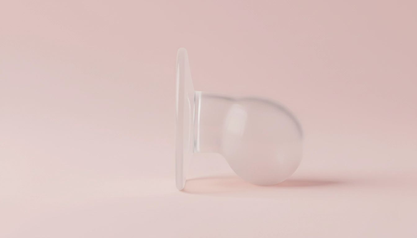 نمای نزدیک از شکل سری پستانک ارتودنسی سیلیکونی برای سلامت فک و دندان نوزاد