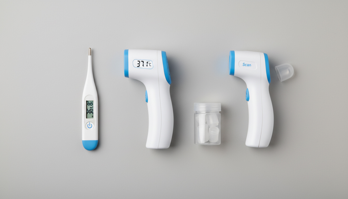 نمایش دمای دقیق بدن روی صفحه نمایش تب سنج دیجیتال نوزاد