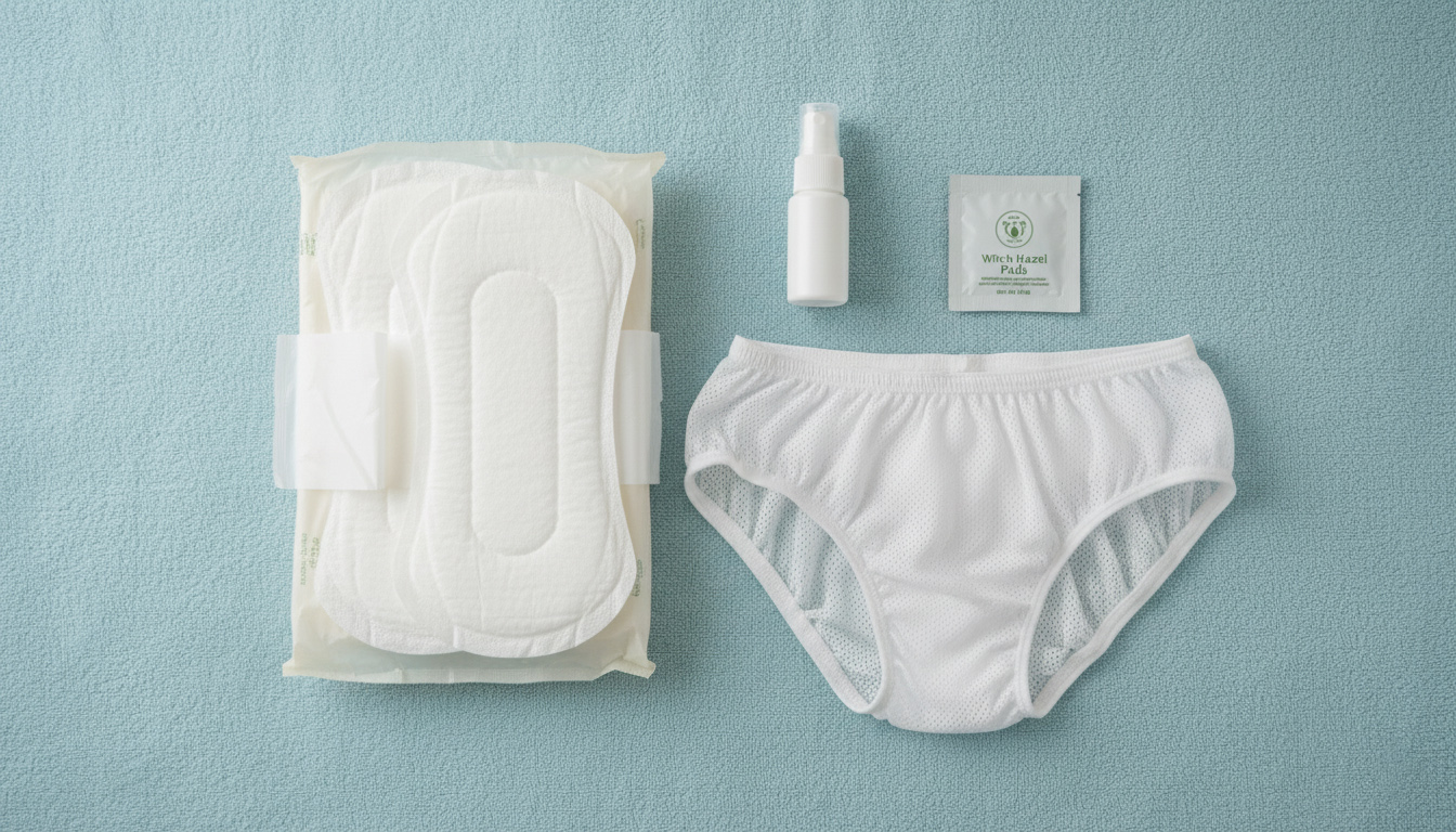 لوازم بهداشتی ضروری پس از زایمان شامل پد سایز بزرگ و شورت یکبار مصرف