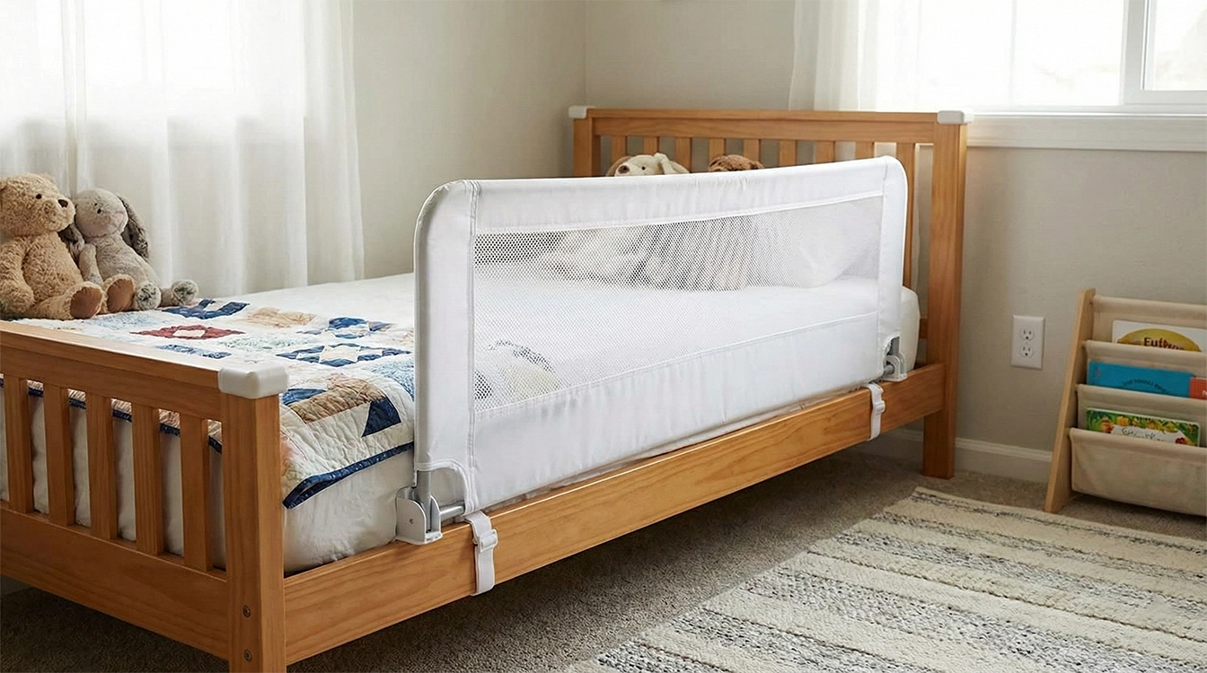 گارد محافظ تخت نوزاد تاشو و نرده ایمنی