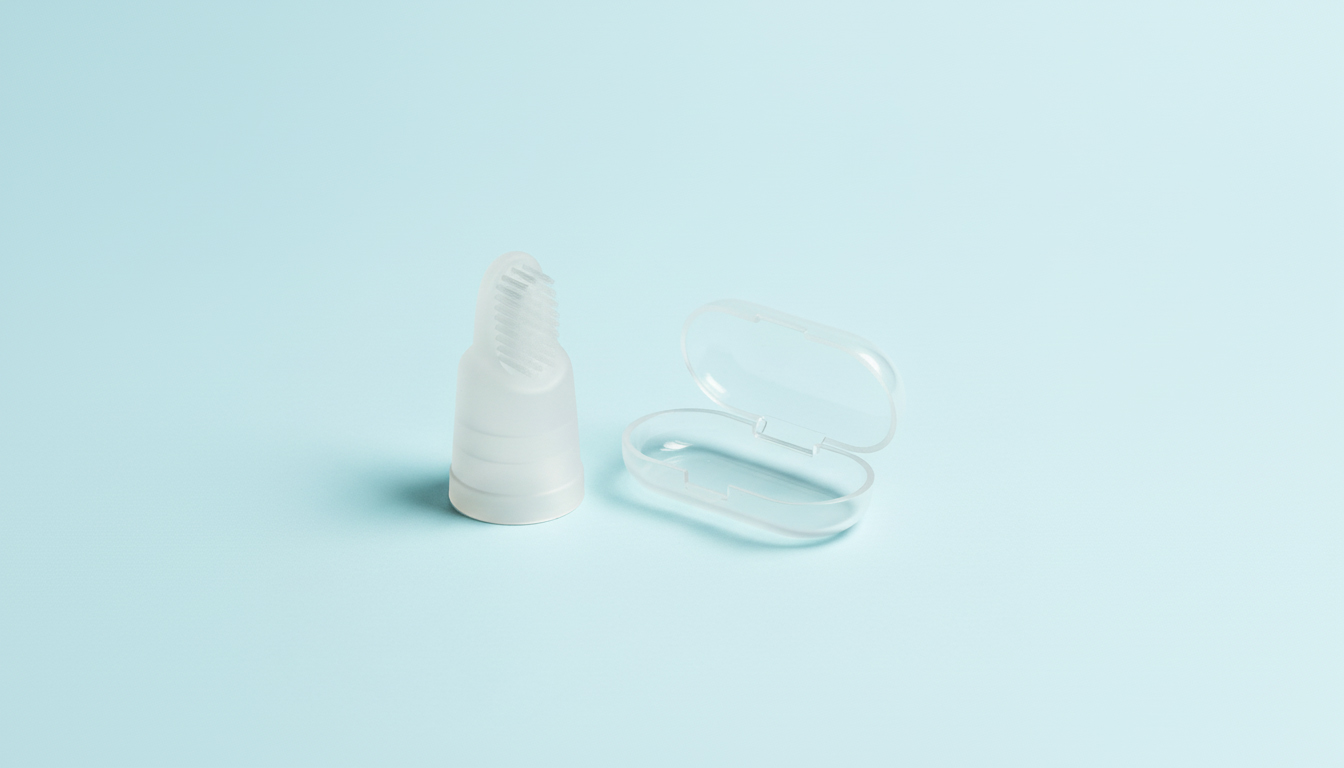 مسواک انگشتی سیلیکونی نرم و بهداشتی برای تمیز کردن لثه نوزاد