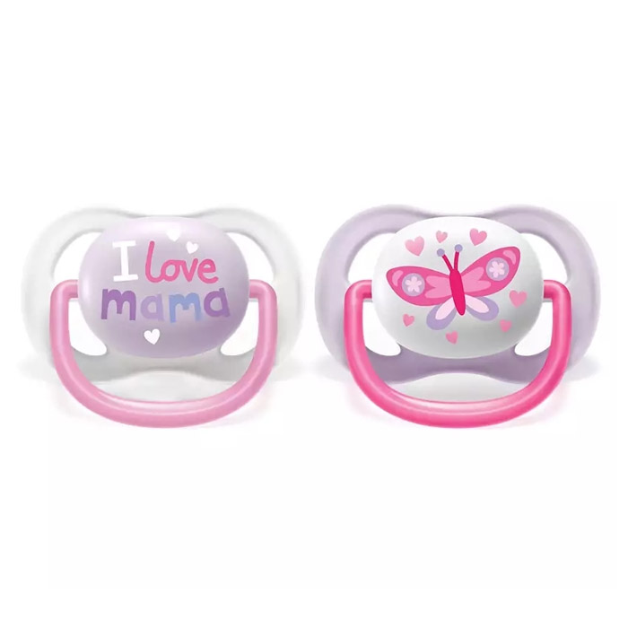 پستانک ultra air Animals دو عددی (0تا6 ماه) فیلیپس اونت رنگ صورتی