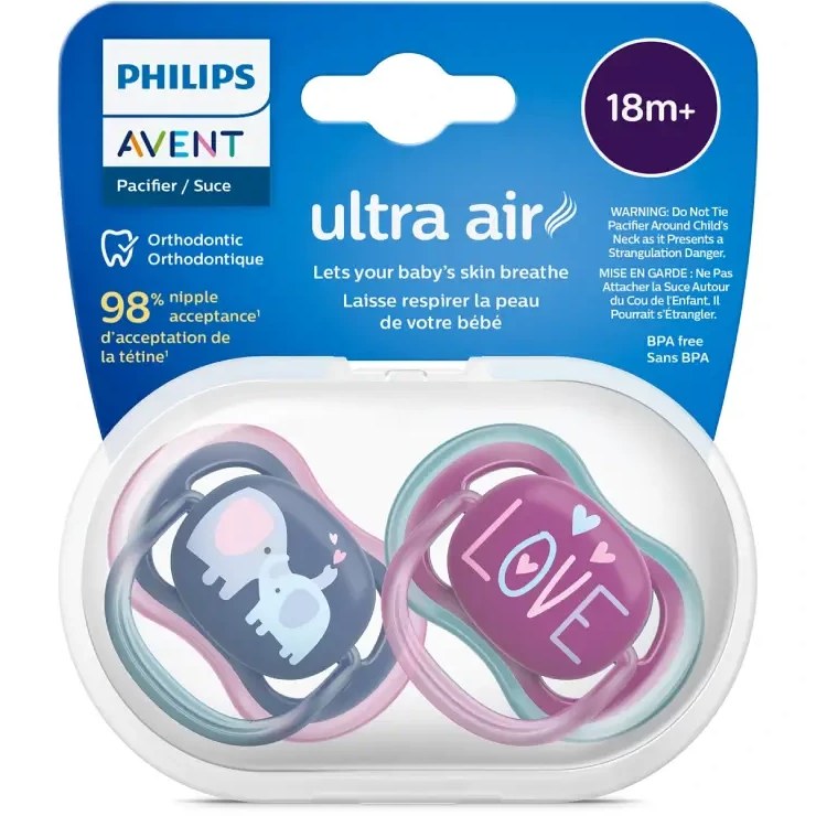 پستانک +18 ماه ultra air مدل 349/22 اونت Philips Avent