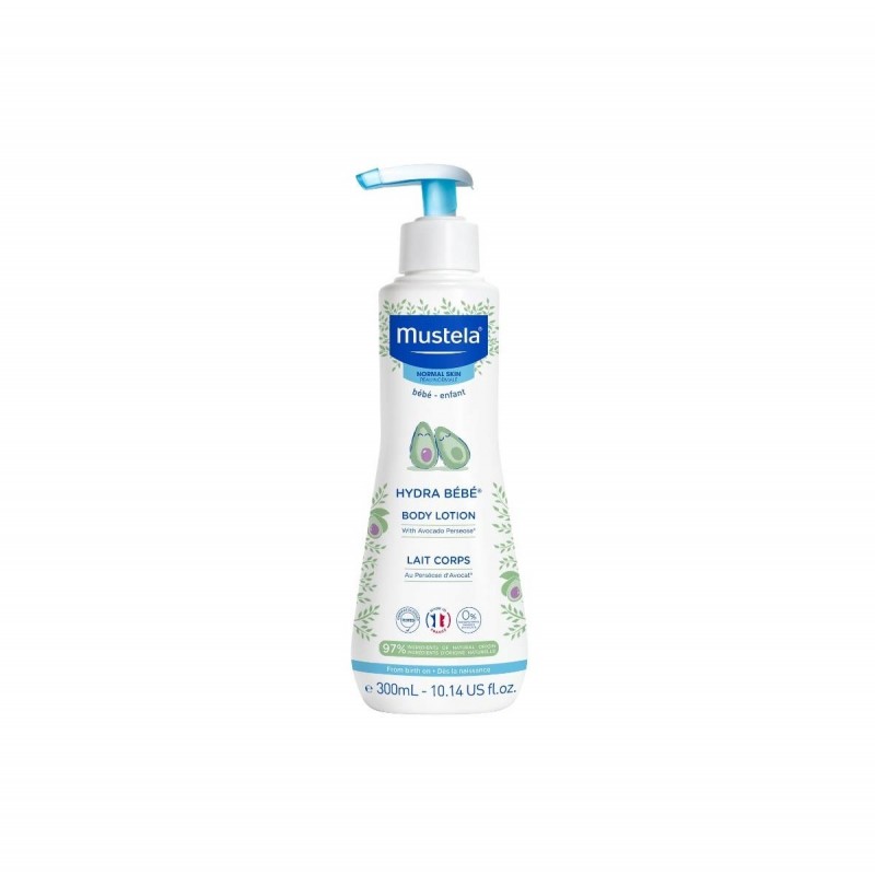 لوسیون بدن نوزاد و کودک هیدرا ب ب موستلا با عصاره آووکادو حجم 300 میلی لیتر