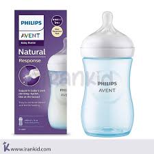 شیشه شیر 260 میل مدل Natural Response رنگ آبی اونت Avent