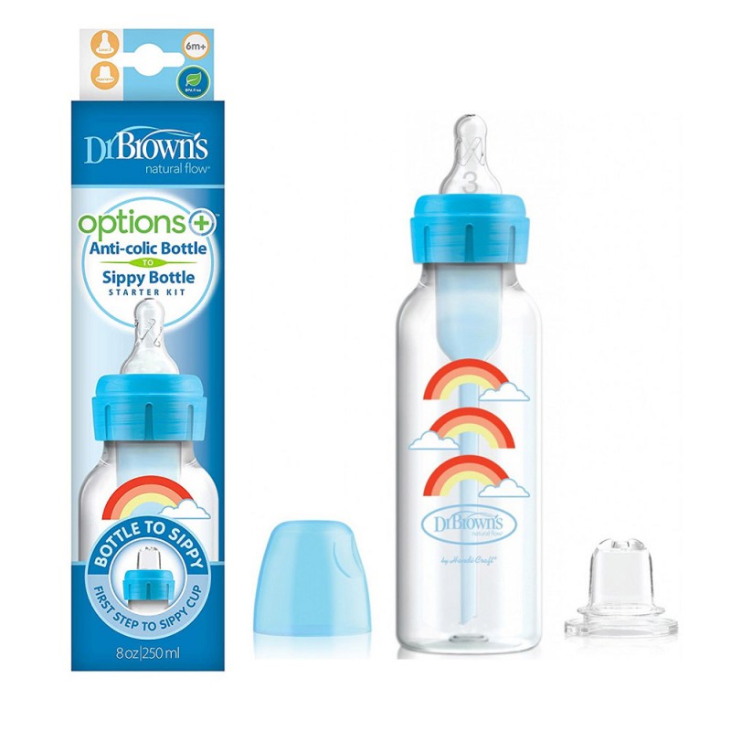 شیشه شیر طرح رنگین کمان دکتر براون 250 میلی لیتر