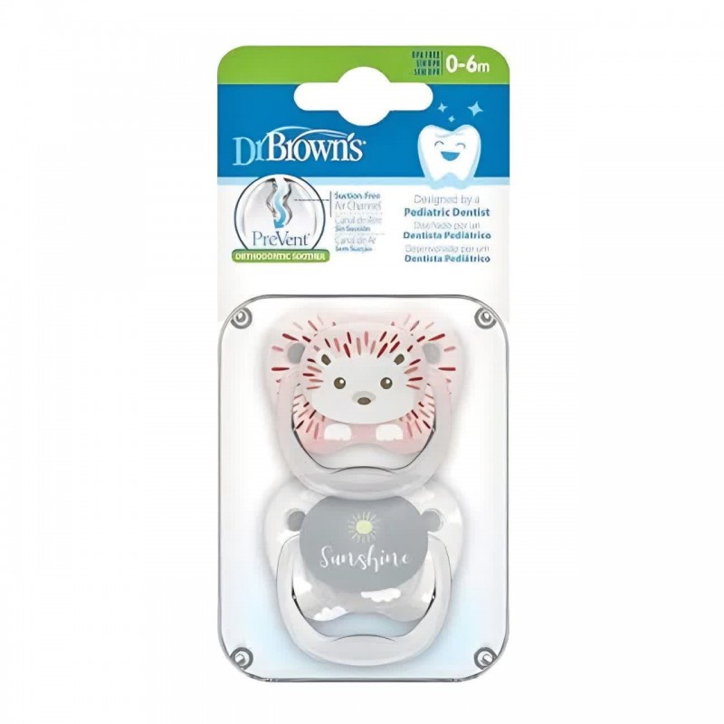 پستانک ارتودنسی دو عددی طرح جوجه تیغی دکتر براون