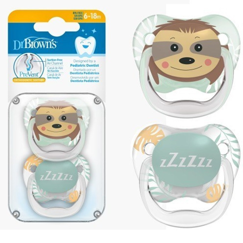 پستانک ارتودنسی دو عددی طرح تنبل درختی دکتر براون