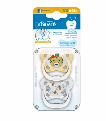 پستانک ارتودنسی دو عددی طرح پلنگ دکتر براون