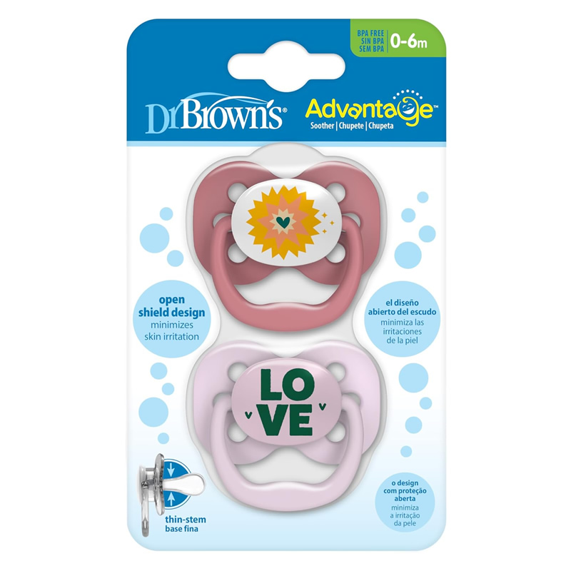 پستانک ارتودنسی دو عددی طرح گل دکتر براون