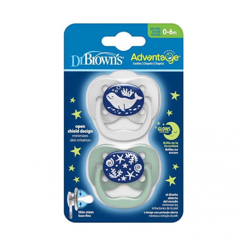 پستانک ارتودنسی دو عددی شب تاب طرح وال دکتر براون