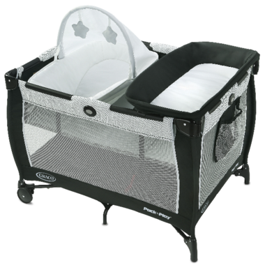 تخت و پارک  با جای تعویض و پد نوزادی Graco مدل TRAVELCARE SUITE رنگ مشکی