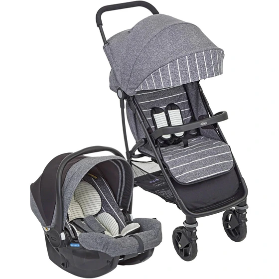 ست کالسکه و کریر Graco مدل BREAZE LITE رنگ طوسی