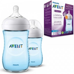 شیشه شیر 260 میل 2 عددی آبی AVENT