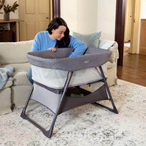 تخت کنار مادر Graco مدل SIDE-BY-SIDE رنگ طوسی