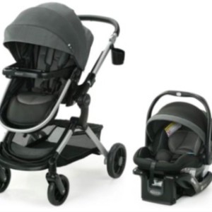 ست کالسکه و کریر با بیس Graco مدل  MODES رنگ مشکی و  طوسی