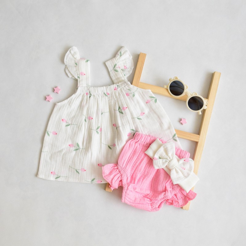 سِت پیراهن و شورت موسلین