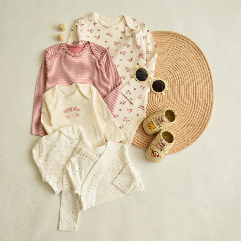 بادی نوزاد آستین بلند دخترانه