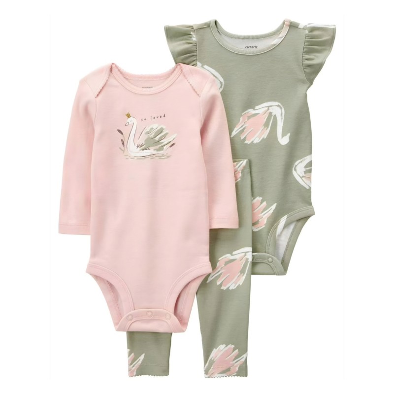 ست سه تیکه بادی و شلوار بچگانه carter’s