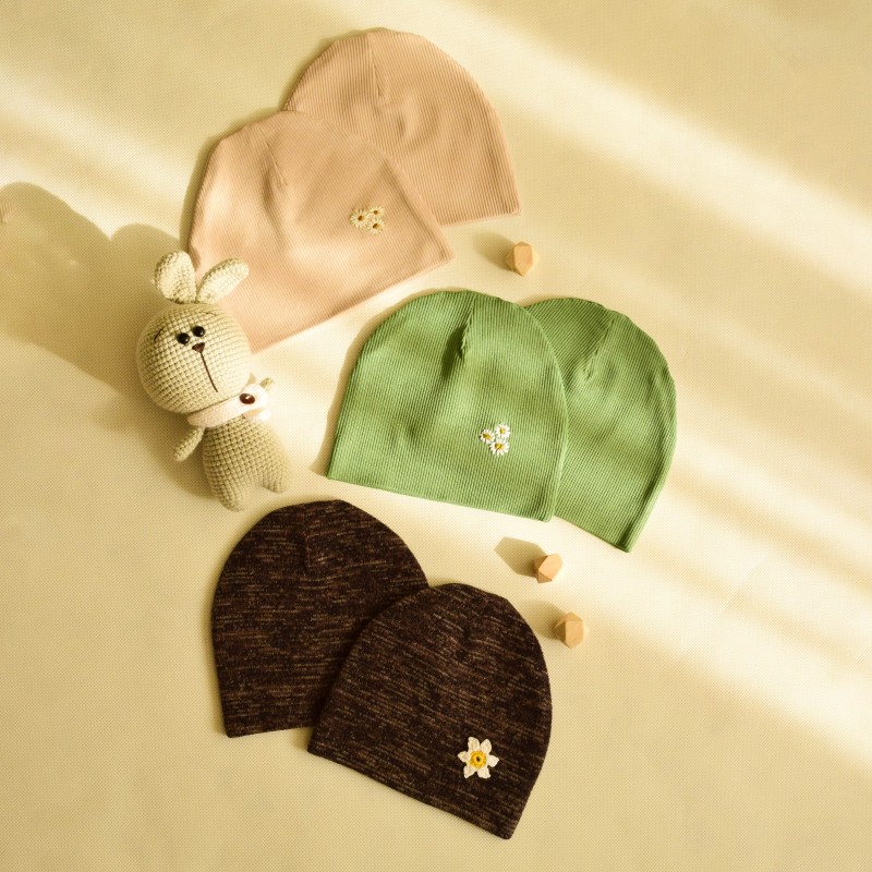 کلاه نوزادی کبریتی ساده و طرح دار