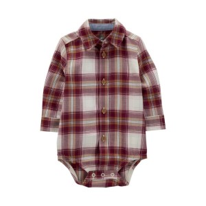 ​بادی پیراهنی چهارخانه آستین بلند