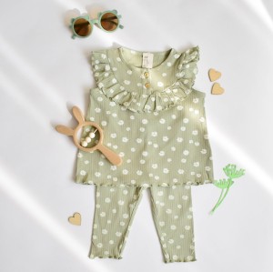 ست بلوز شلوار کبریتی دخترانه