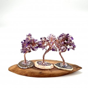 درختچه آمیتیست با پایه سنگ عقیق